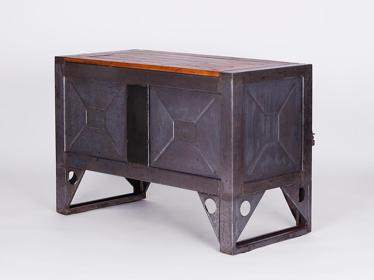 20th Century Industrial Workbench Worktable Table Sideboard from the 1940s For Sale