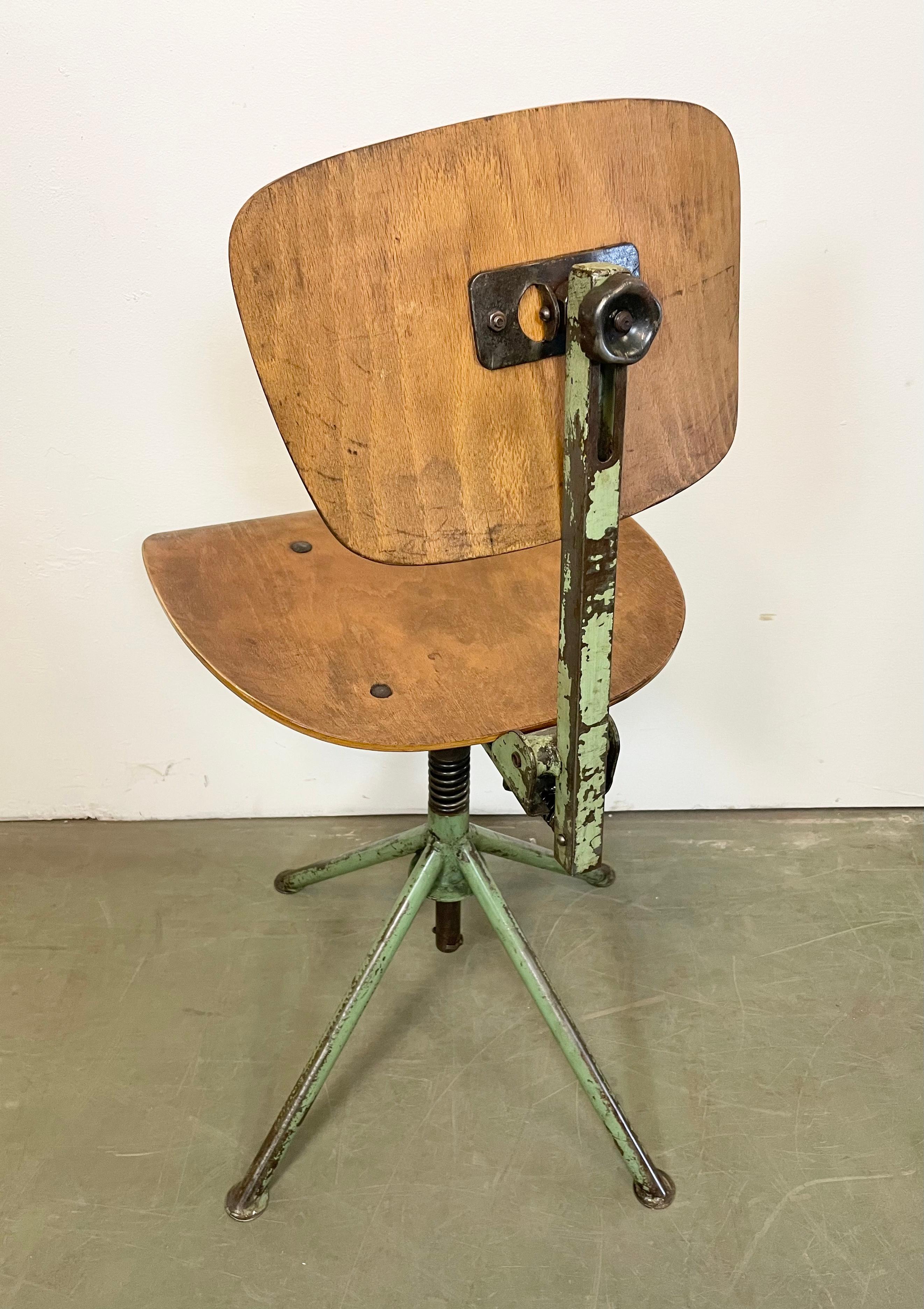 Iron Industrial Workshop Chair, 1950s For Sale