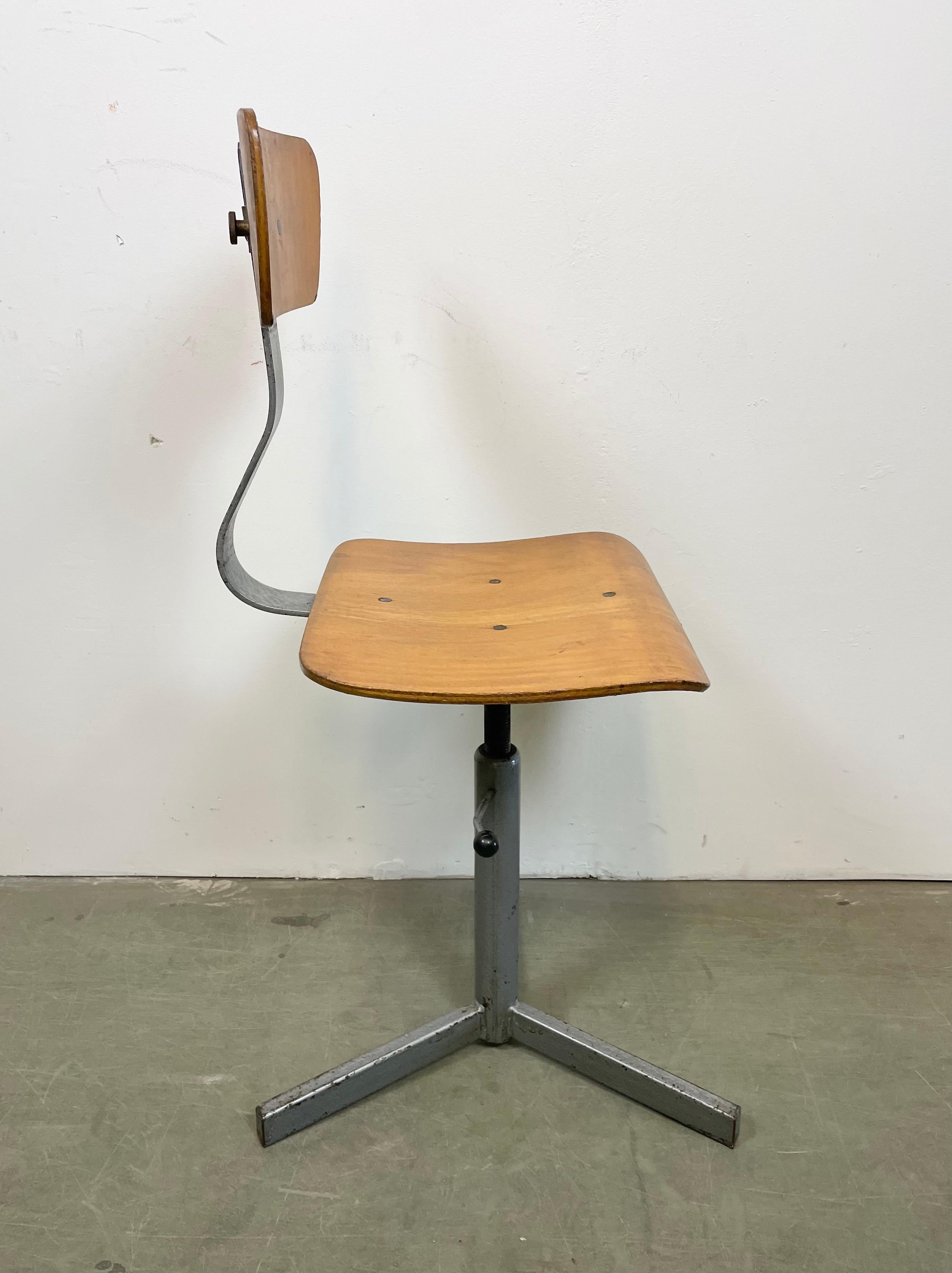 Industrial Workshop Swivel Chair, 1960s For Sale 9