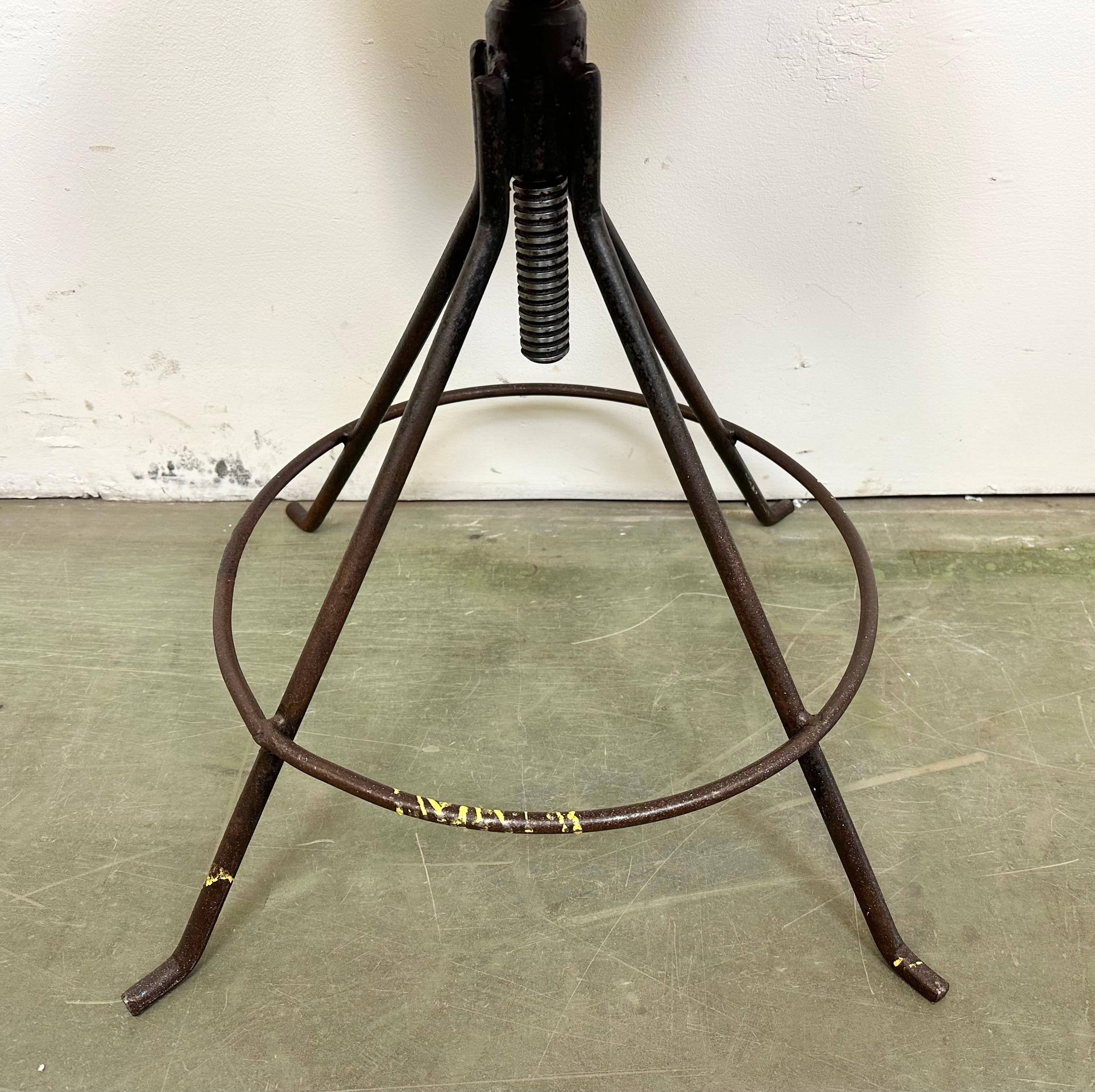 20th Century Industrial Workshop Swivel Stool, 1960s For Sale