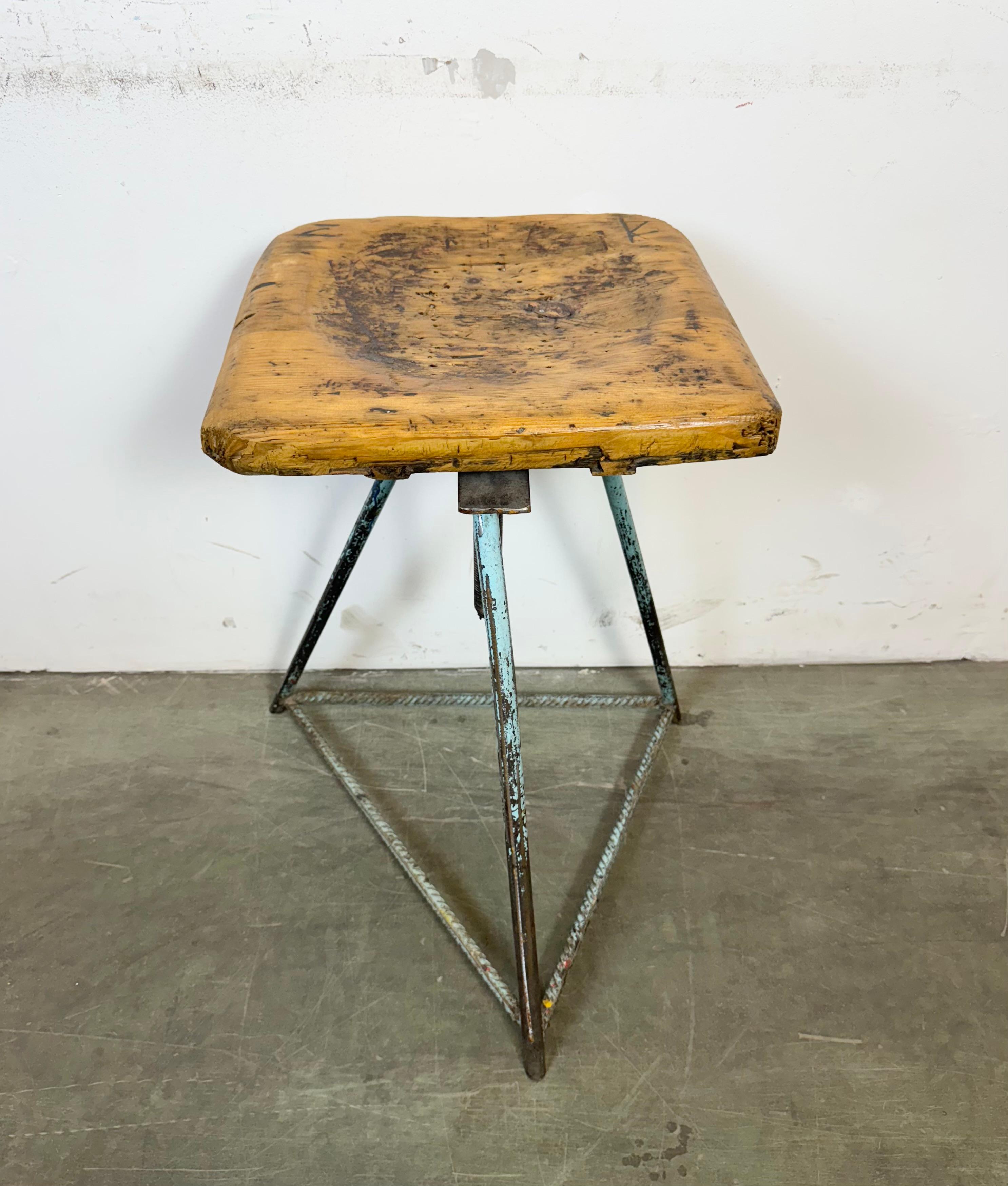 XX secolo Sgabello girevole da officina industriale, anni '60 in vendita