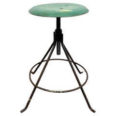 Retro Industrial Workshop Swivel Stool, 1960s