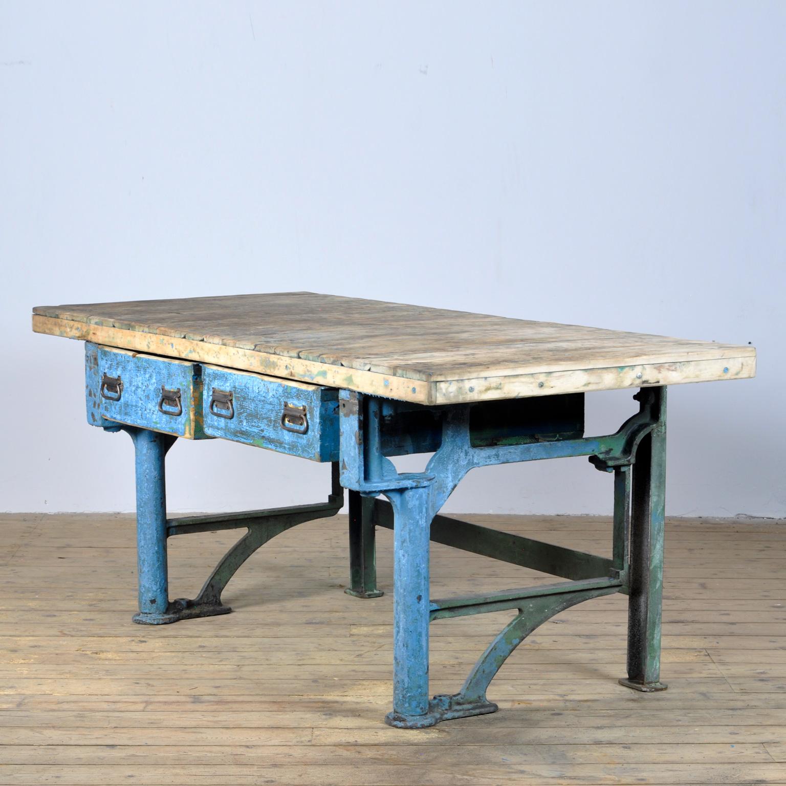 Industrial Worktable, 1940s In Good Condition In Amsterdam, Noord Holland