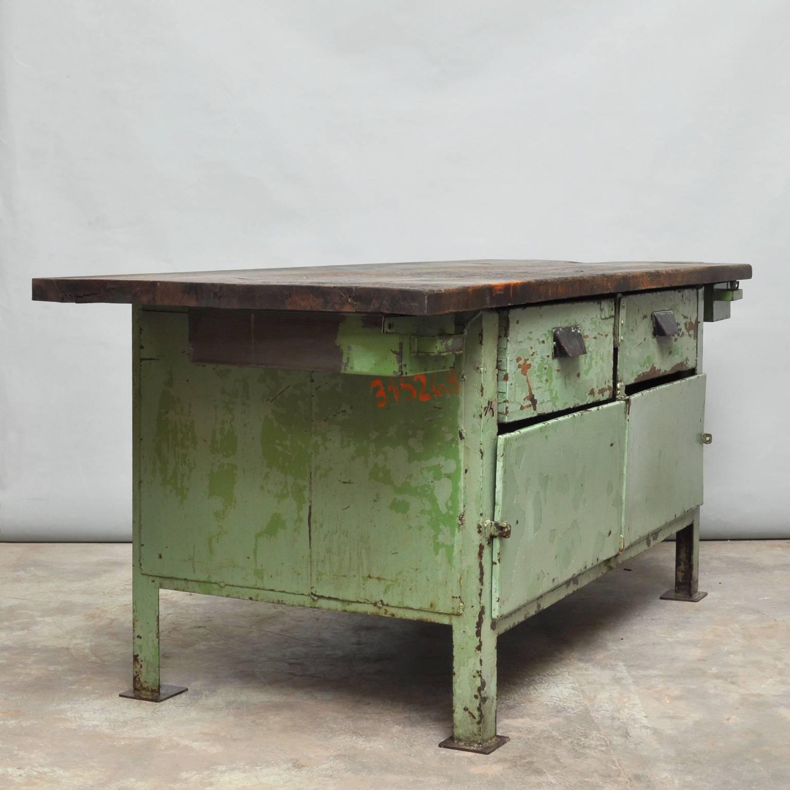 Czech Industrial Worktable, 1950s