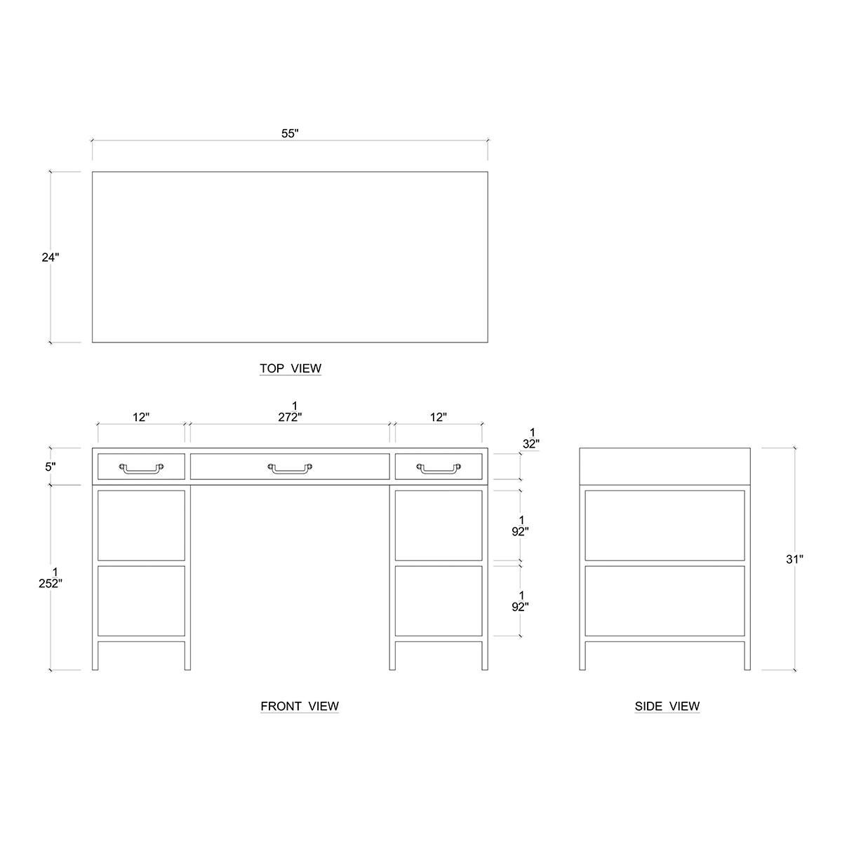 Metal Industrial Writing Desk