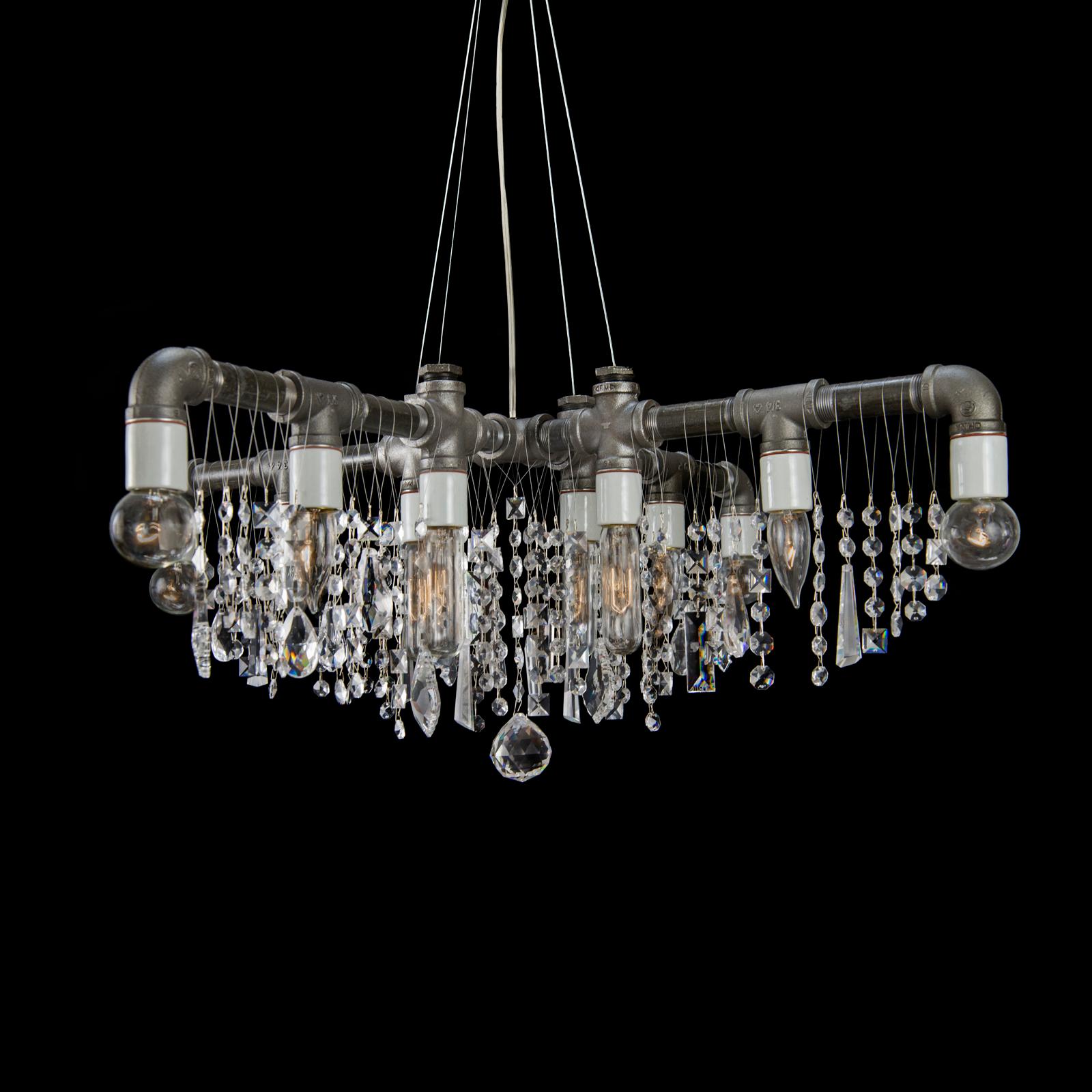 American Industrial X Chandelier by Michael McHale For Sale