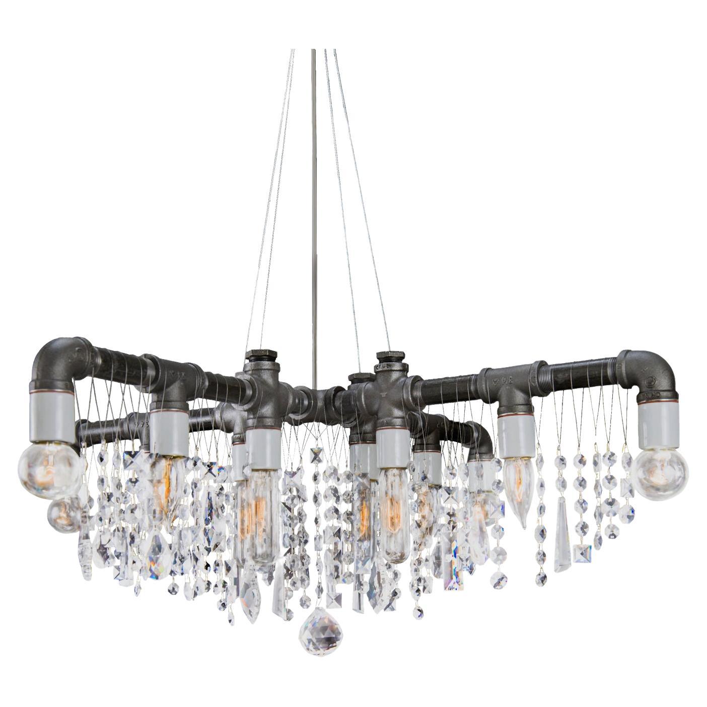 Industrial X Chandelier by Michael McHale For Sale