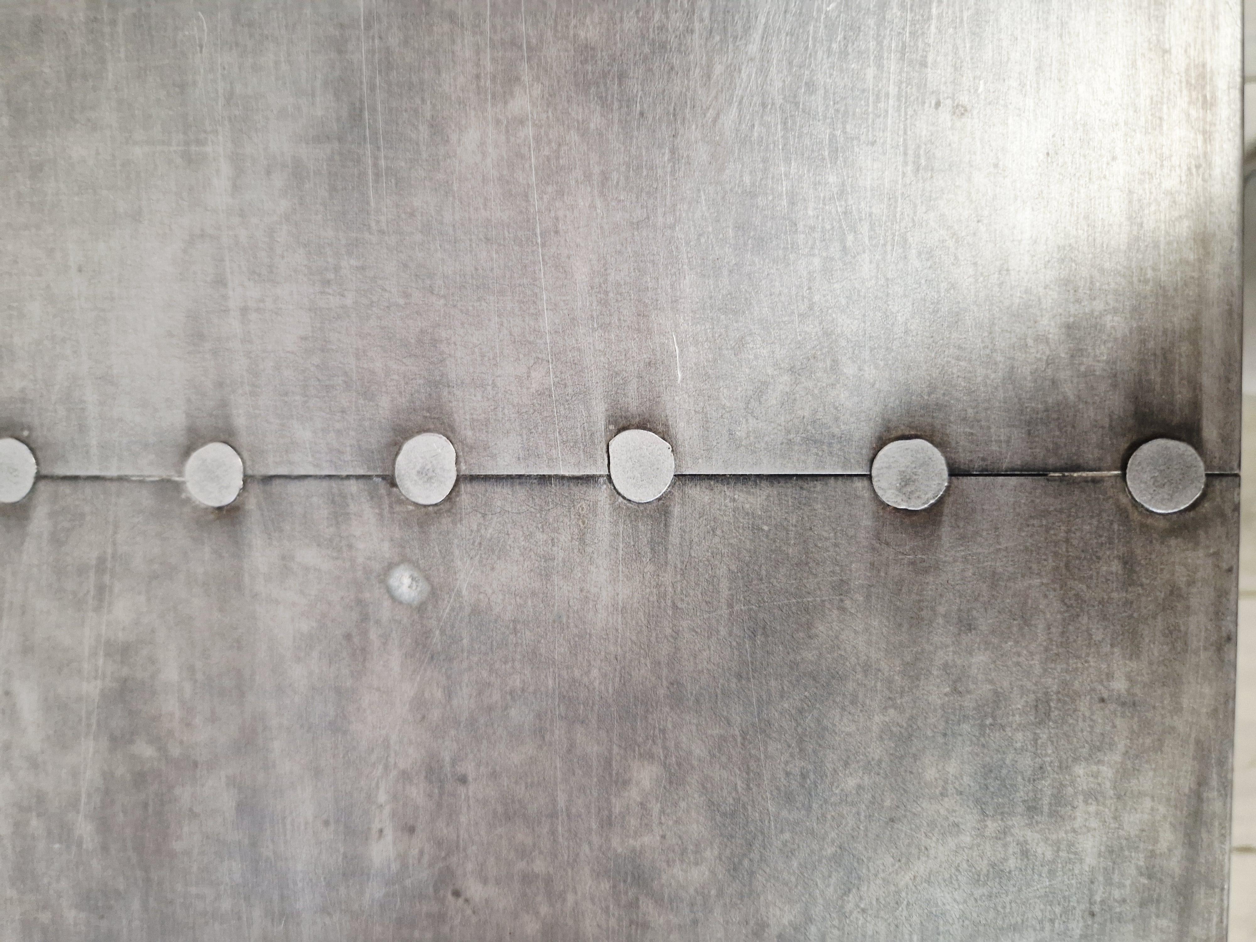 Industrielle Zink Architekten Schreibtisch Trestle Tisch gestempelt AJD (Britisch) im Angebot