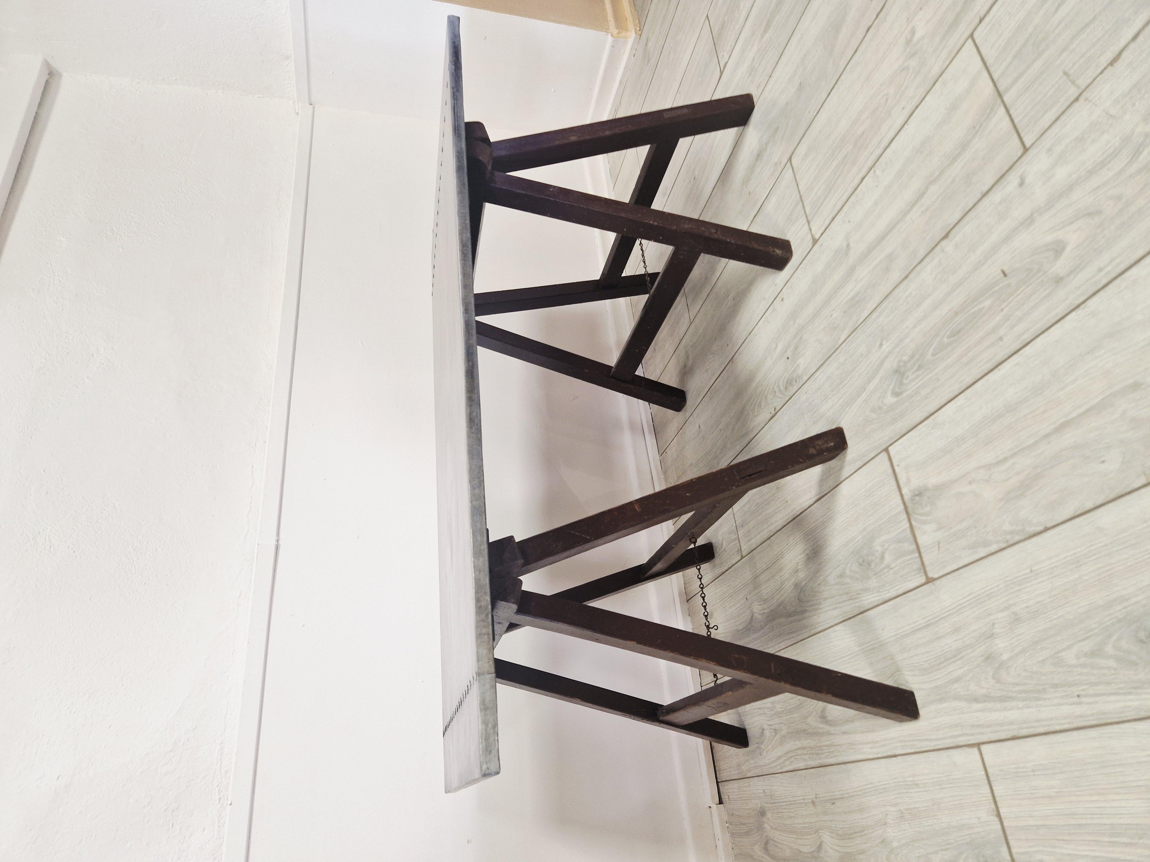 Industrielle Zink Architekten Schreibtisch Trestle Tisch gestempelt AJD im Angebot 1