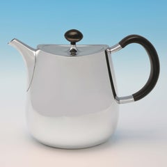 Industrialist Design 'Pride Pattern' Sterling Silver Tea Set, David Mellor, 1967