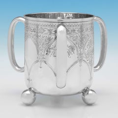 Industrialist Design Victorian Sterling Silver Cup or Wine Cooler, London, 1881