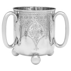 Industrialist Design Victorian Sterling Silver Cup or Wine Cooler, London, 1881