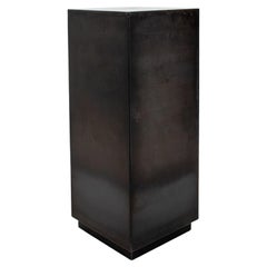 Industrialist Patinated Metal Pedestal Stand