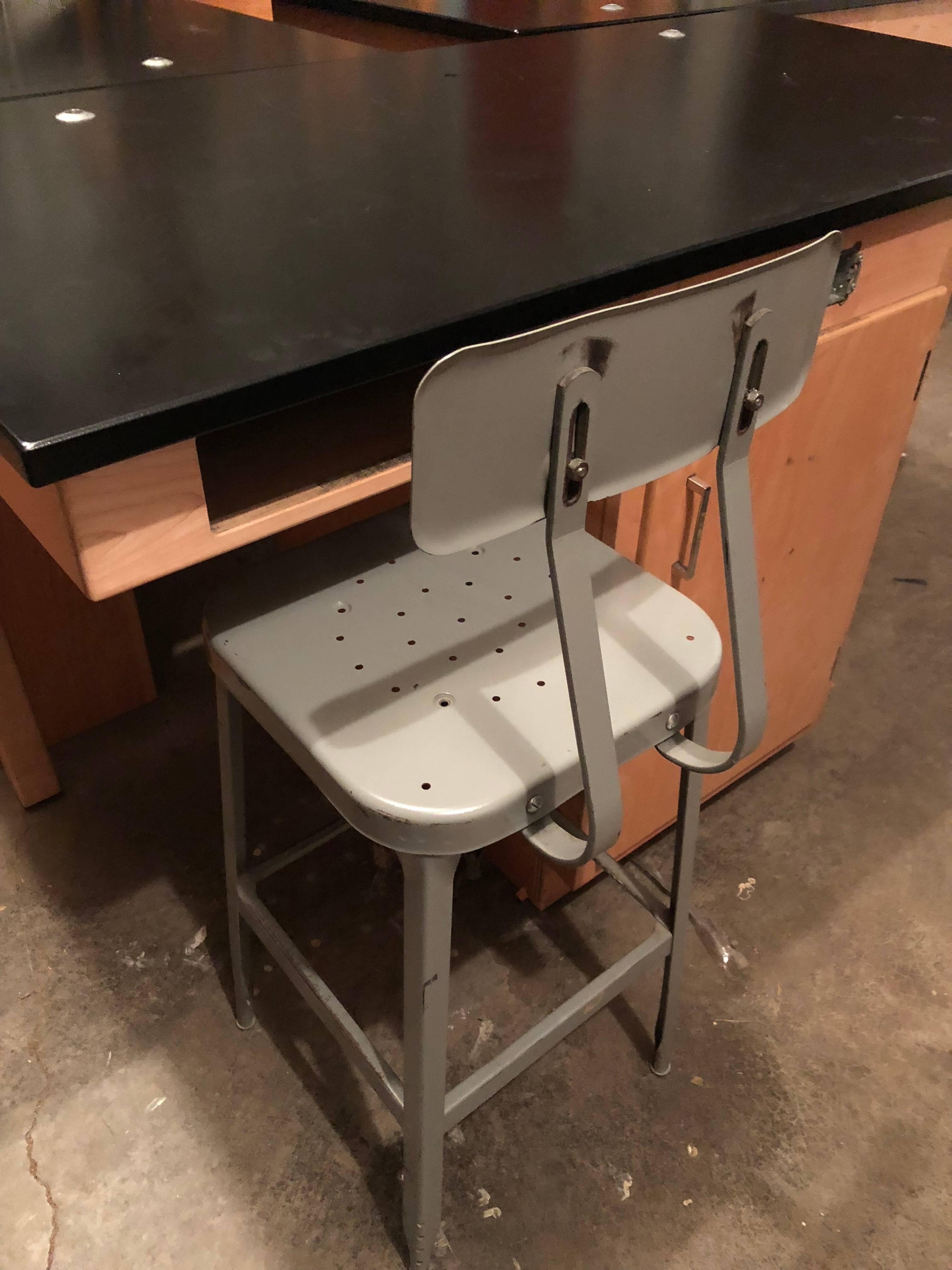 Industrial/Lab Table from Chemistry Lab in Midwestern High School; 5 available For Sale 1