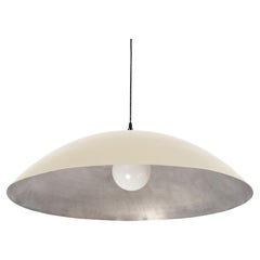 Industry Pendant by RESEARCH Lighting, Flat Cream & Silver, Made to Order