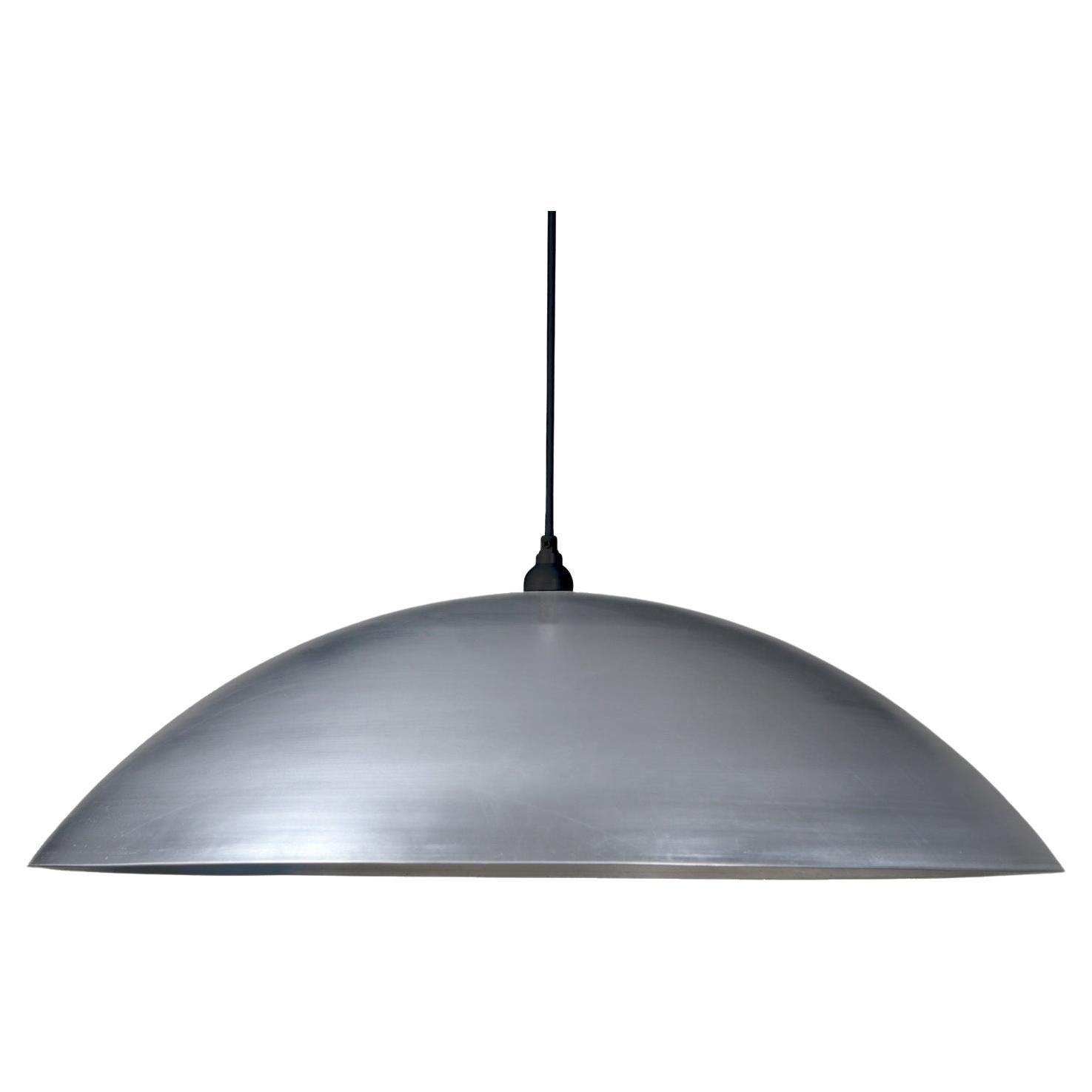 Customizable Oversized Pendant by RESEARCH Lighting, Waxed Aluminum, In Stock For Sale