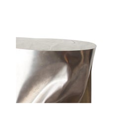 Inés Benavides Contemporary Cube Steel Stool Side Table, Spain, 2018