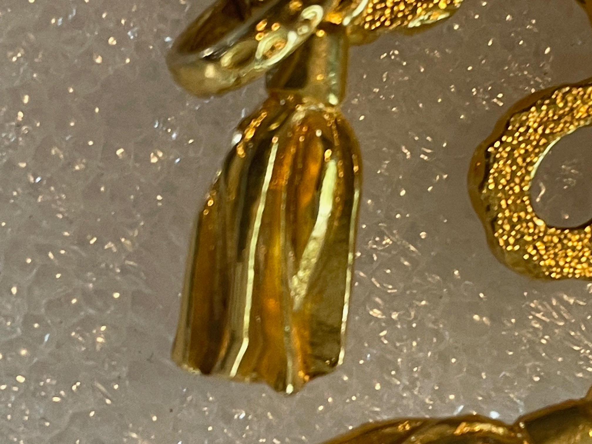 20ième siècle Collier Ines de la Fressange en métal doré en vente