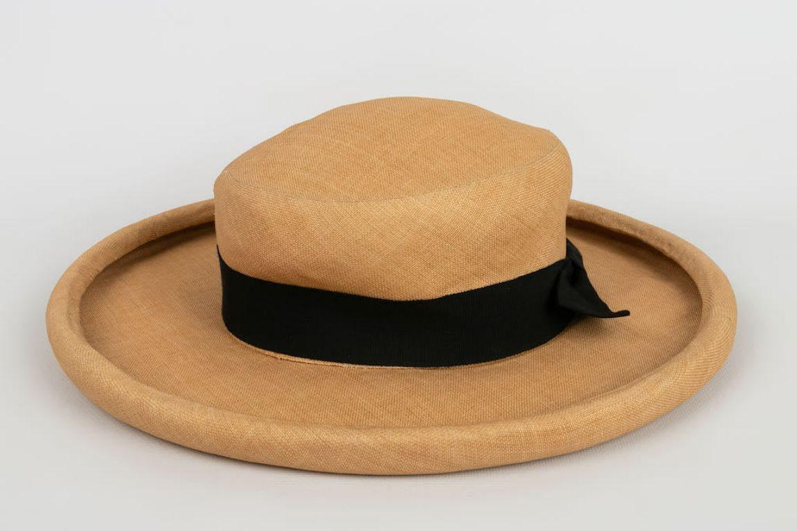 Inès De La Fressange Chapeau de paille Panama Bon état - En vente à SAINT-OUEN-SUR-SEINE, FR
