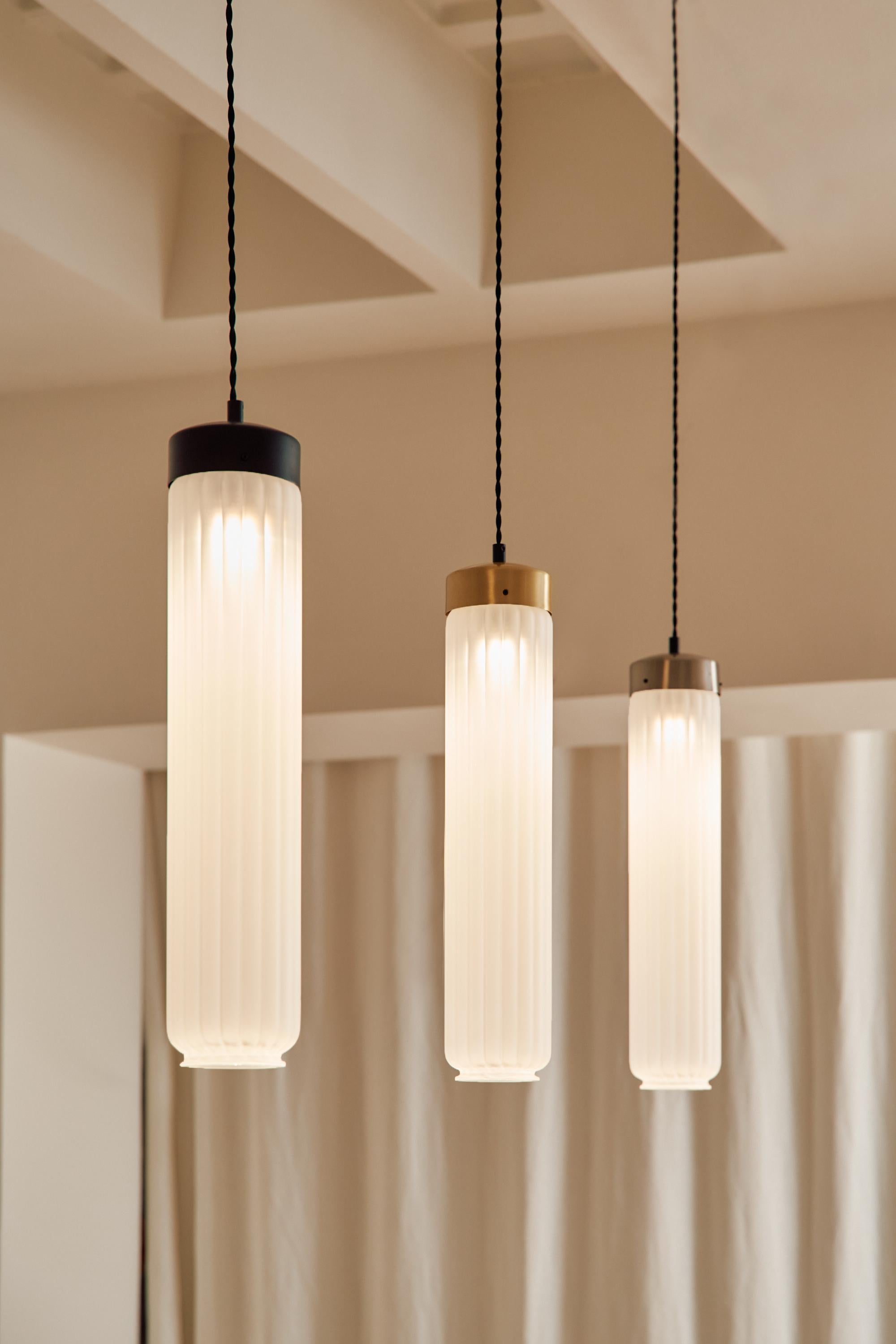 Altro Lampada da soffitto Ines in ottone nichelato di Clara Viladecans in vendita