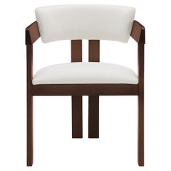 Ines White Chair in Tobacco-Stained Ash Wood by Pacini & Cappellini