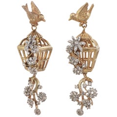 INES x CINER Romantic Birdcage CLIP Earrings