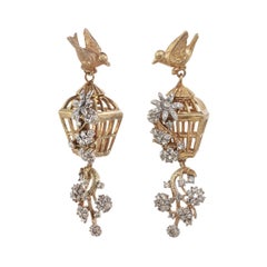 INES x CINER Romantic Birdcage PIERCED Earrings