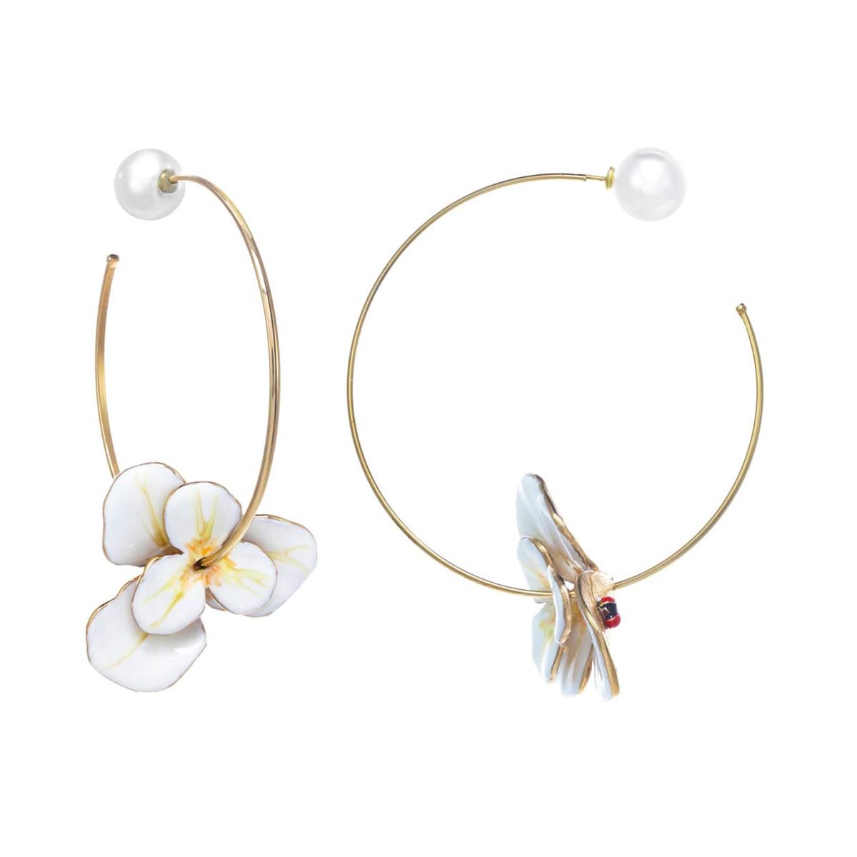 Flower Basket Earrings at 1stDibs