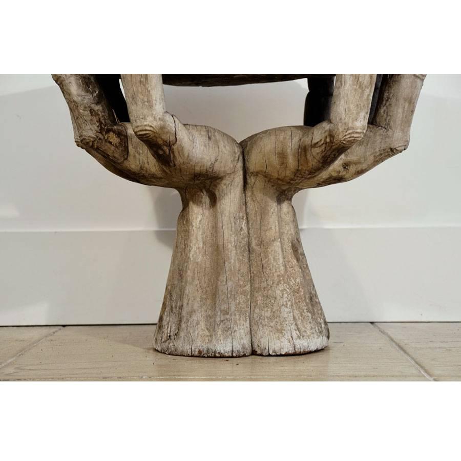 Inexplicably Beautiful Hand Cocktail Table In Distressed Condition For Sale In Los Angeles, CA