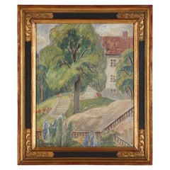 Inez Leander Peinture à l'huile sur toile, signée