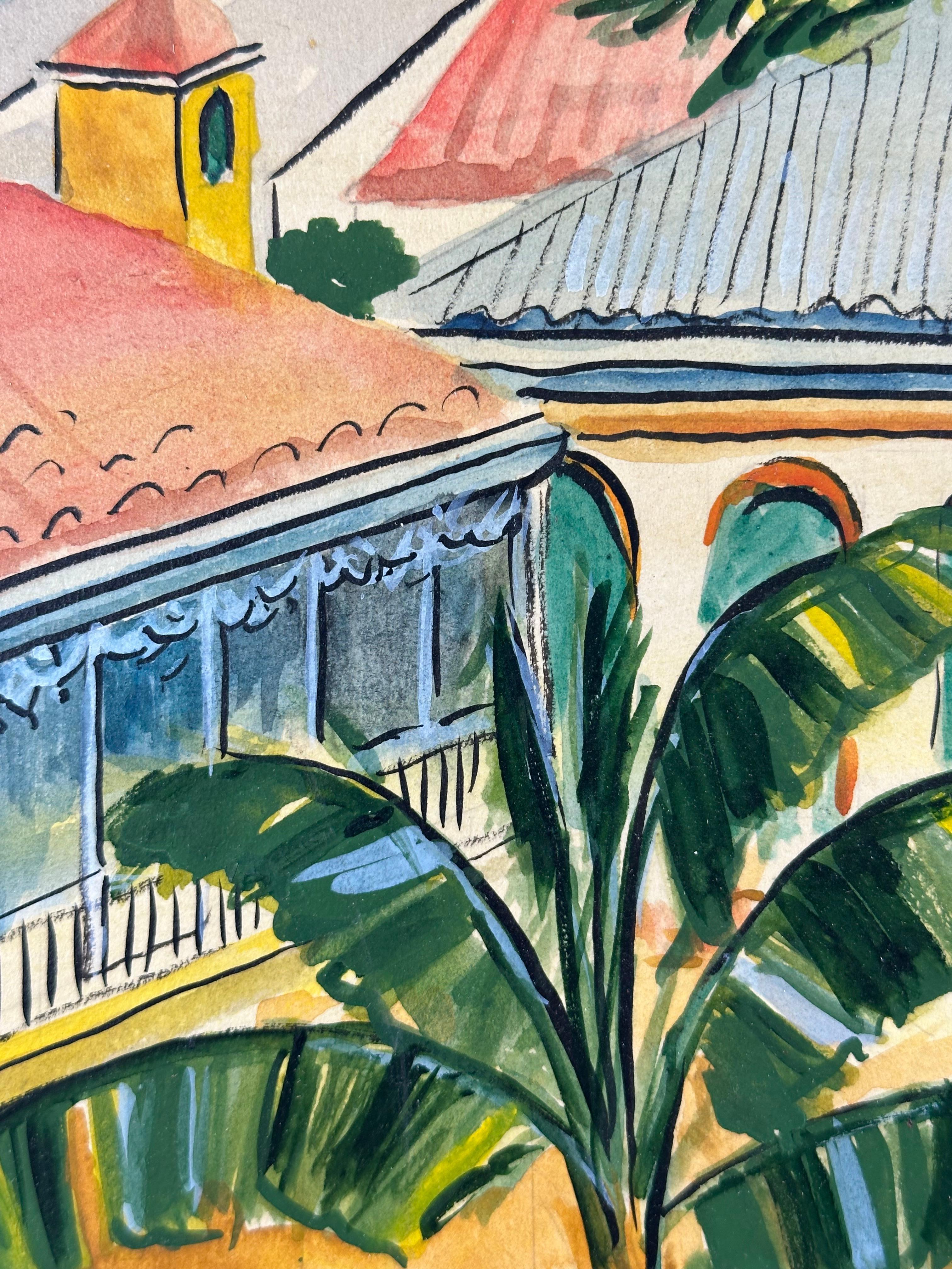 Virgin Islands Landscape  - Modern Painting by Inez McCombs