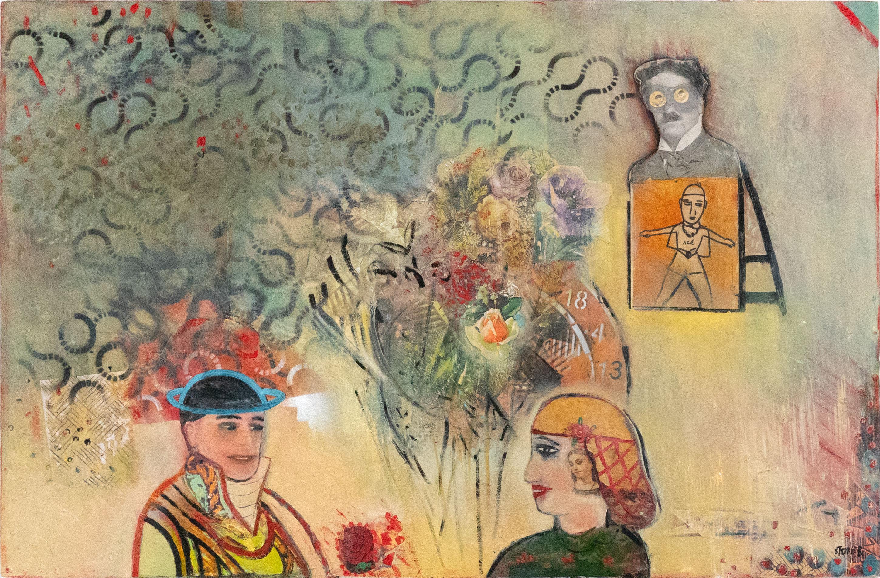 Telepathie – Mixed Media Art von Inez Storer