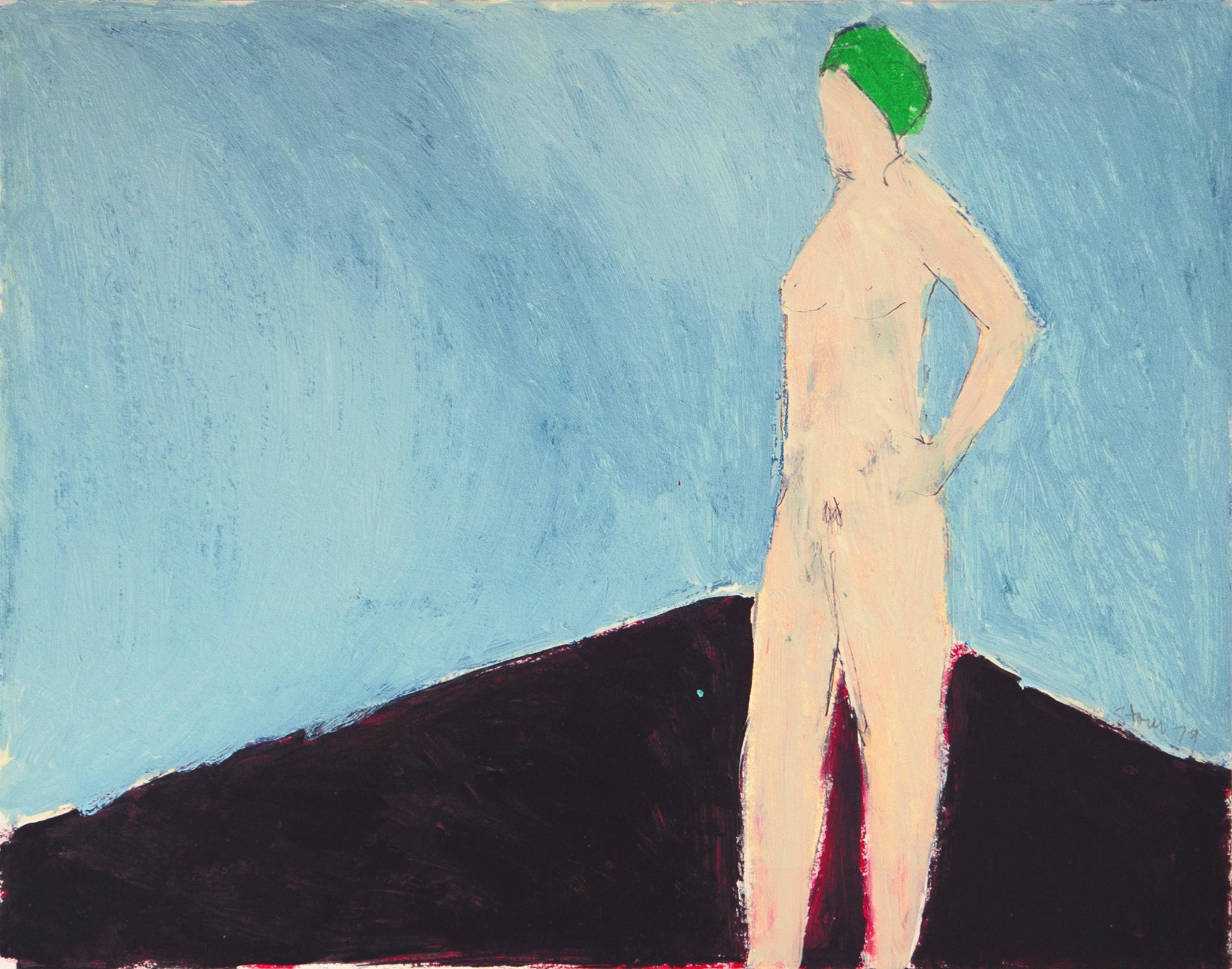 Figurative Painting de Inez Storer - El sombrero verde", California, SF Women's College, SF Art Institute, Romanoff