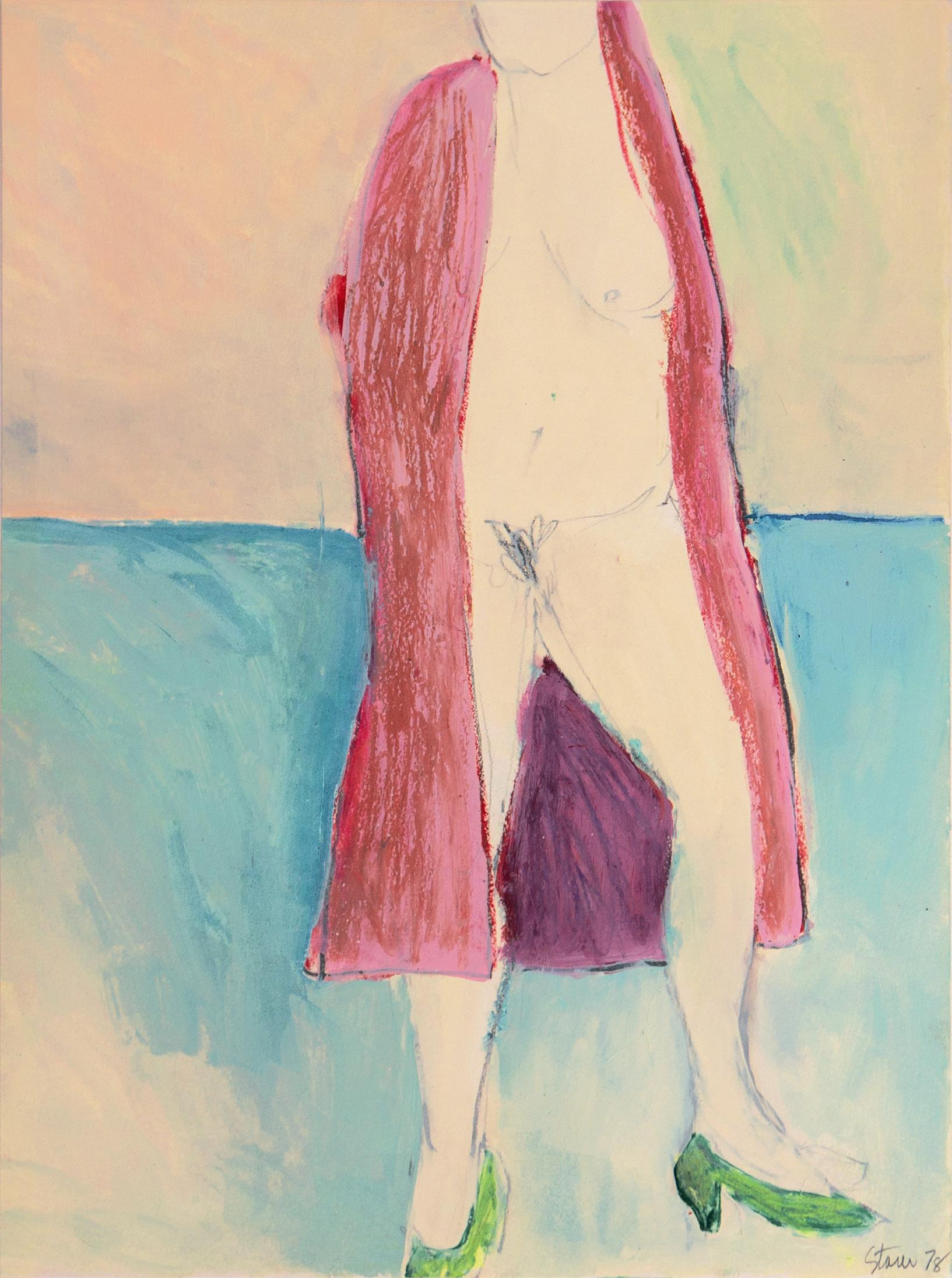 Inez Storer Figurative Painting – „Die grünen Schuhe“, SF Women's College, SF Art Institute, Kalifornien, Romanoff