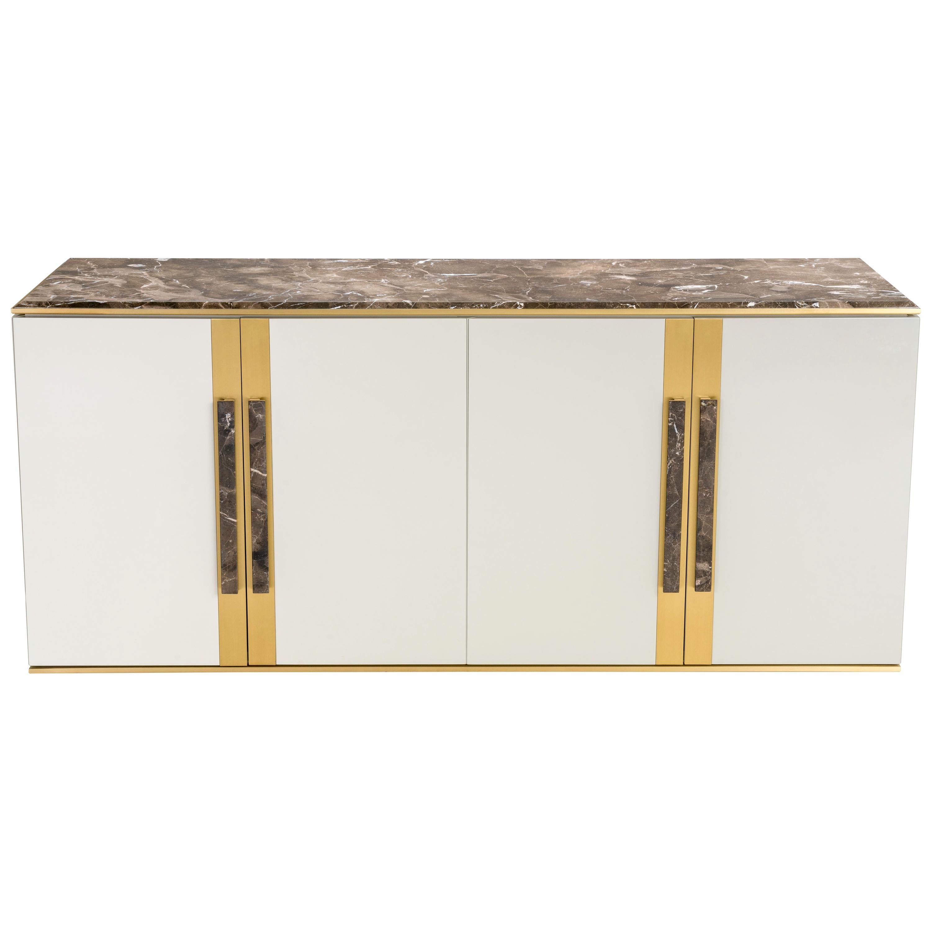 INFANTE sideboard with marble top and handles