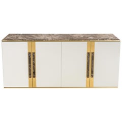 INFANTE sideboard with marble top and handles
