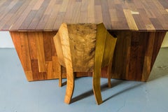 Infinita Dining Table, Reclaimed Wood, Designed and Handcrafted by Rafael Calvo