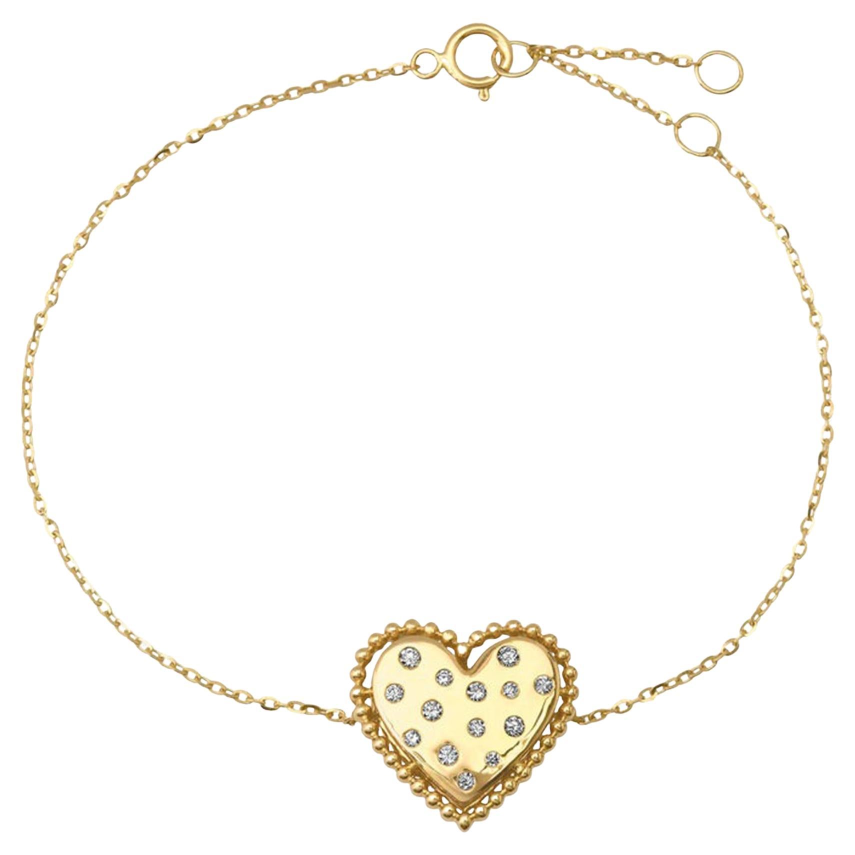 Infinite Dawn 14K (or 18k upon request) Yellow Gold Bangle Charm Bracelet For Sale