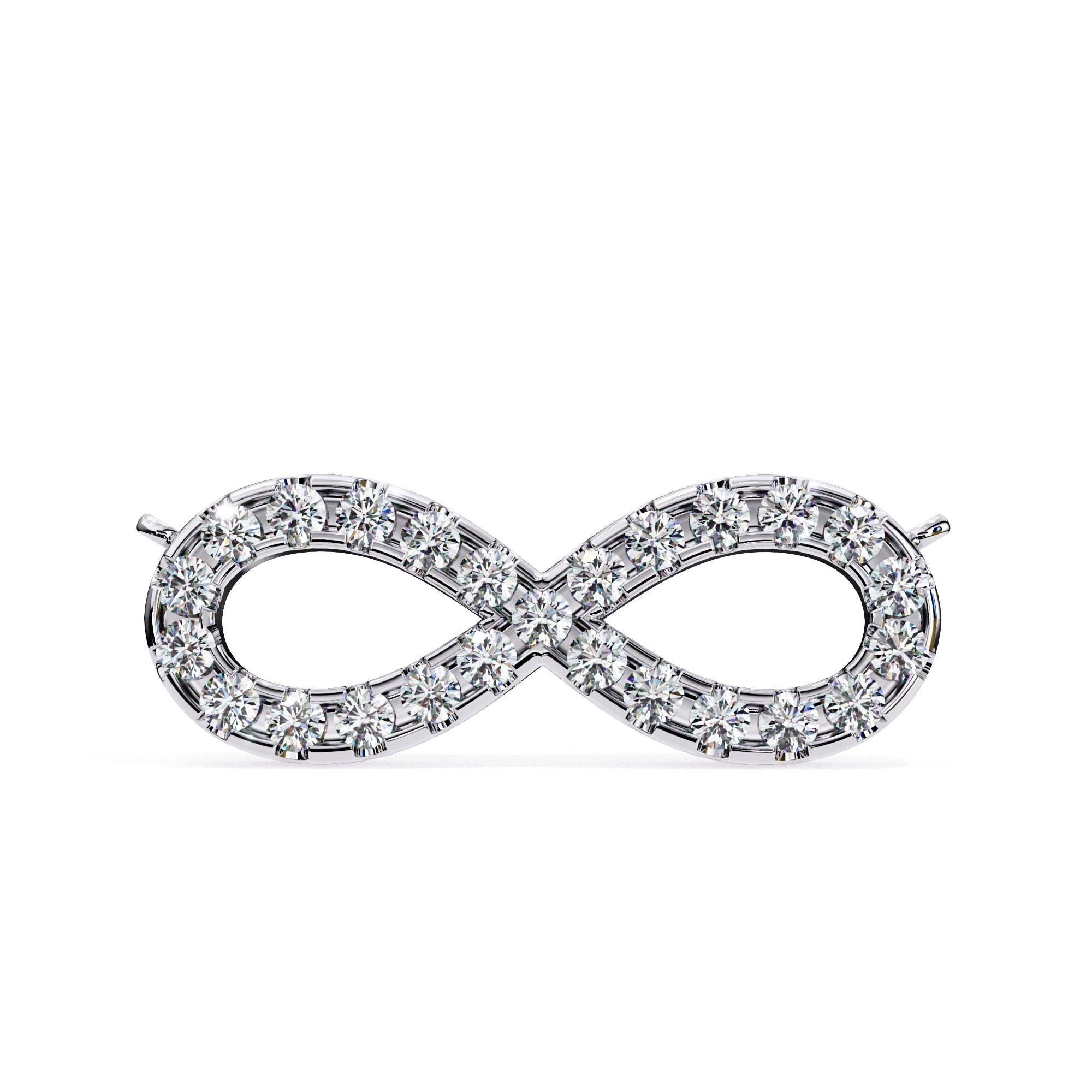 Collar con Colgante de Diamantes Naturales Infinite Elegance Corte redondo en venta