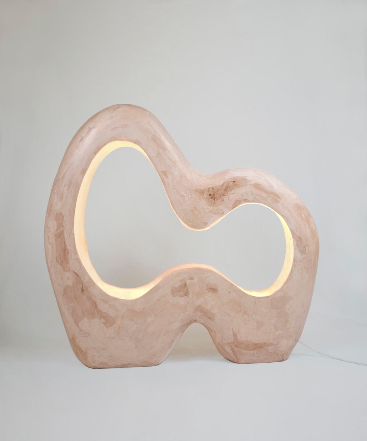 Infinite lamp by Alicja Strzyzynska
Dimensions: W 70 x D 12 x H 70 cm
Materials: Plaster
Color options available upon request.

The idea was born after deciding to reconnect with my family and my grandfather – a sculptor artist. Learning to