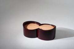 Infinite Tea Table in Red Oak Solid Wood & Gradient Lacquer by Artempo