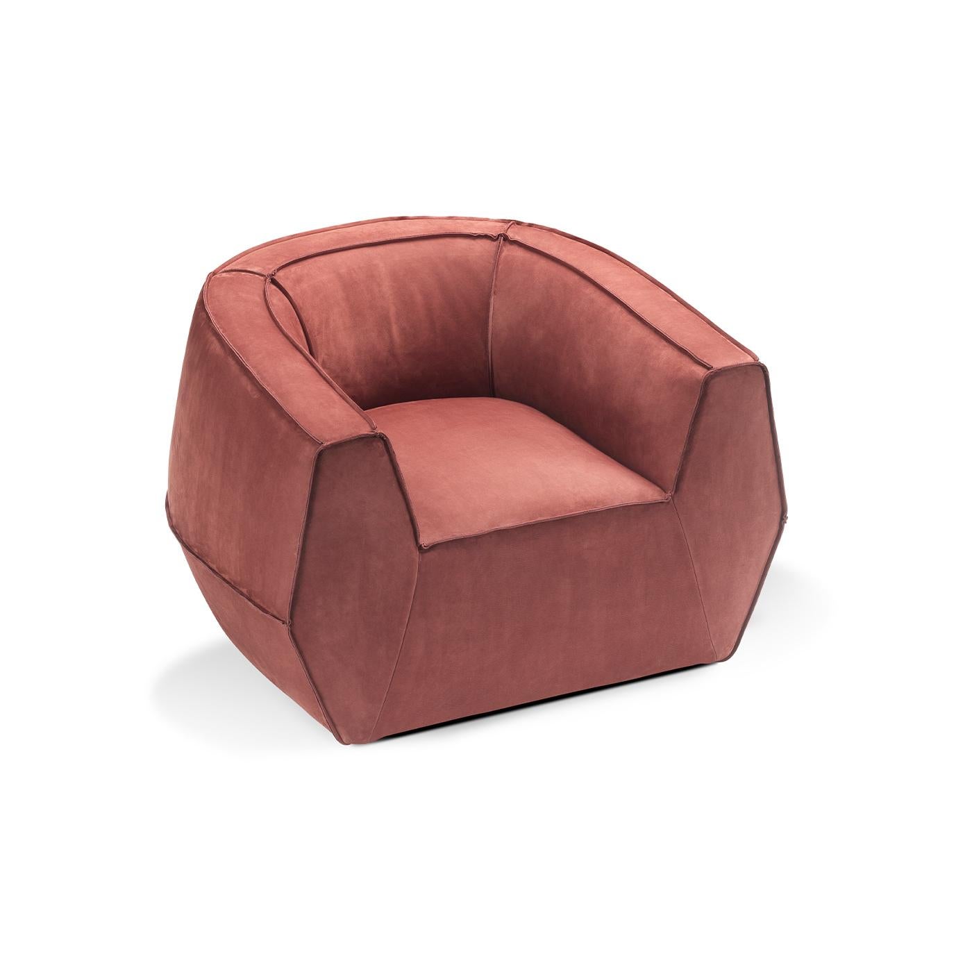 Italian Infinito Red Armchair by Lorenza Bozzoli For Sale