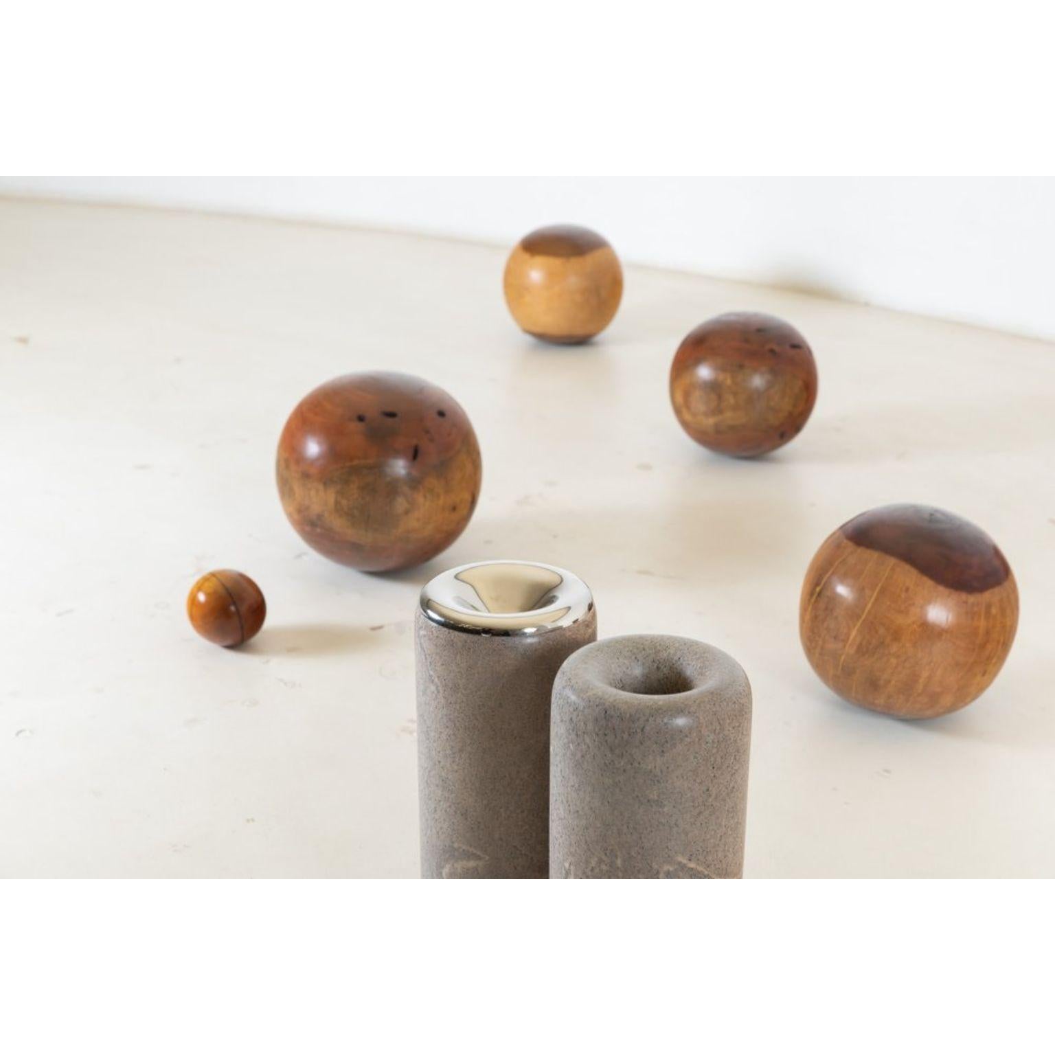Infinito Skulptur aus Speckstein und Nickel von Alva Design (Brasilianisch) im Angebot