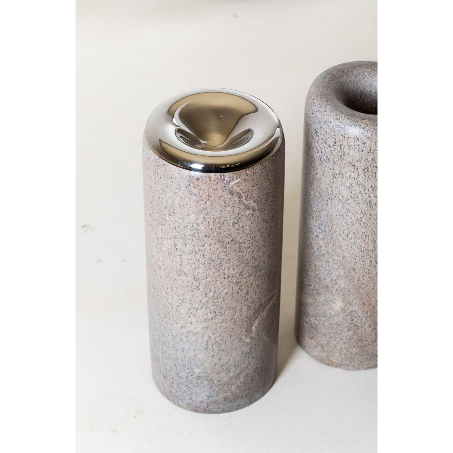 Infinito Skulptur aus Speckstein und Nickel von Alva Design (Sonstiges) im Angebot
