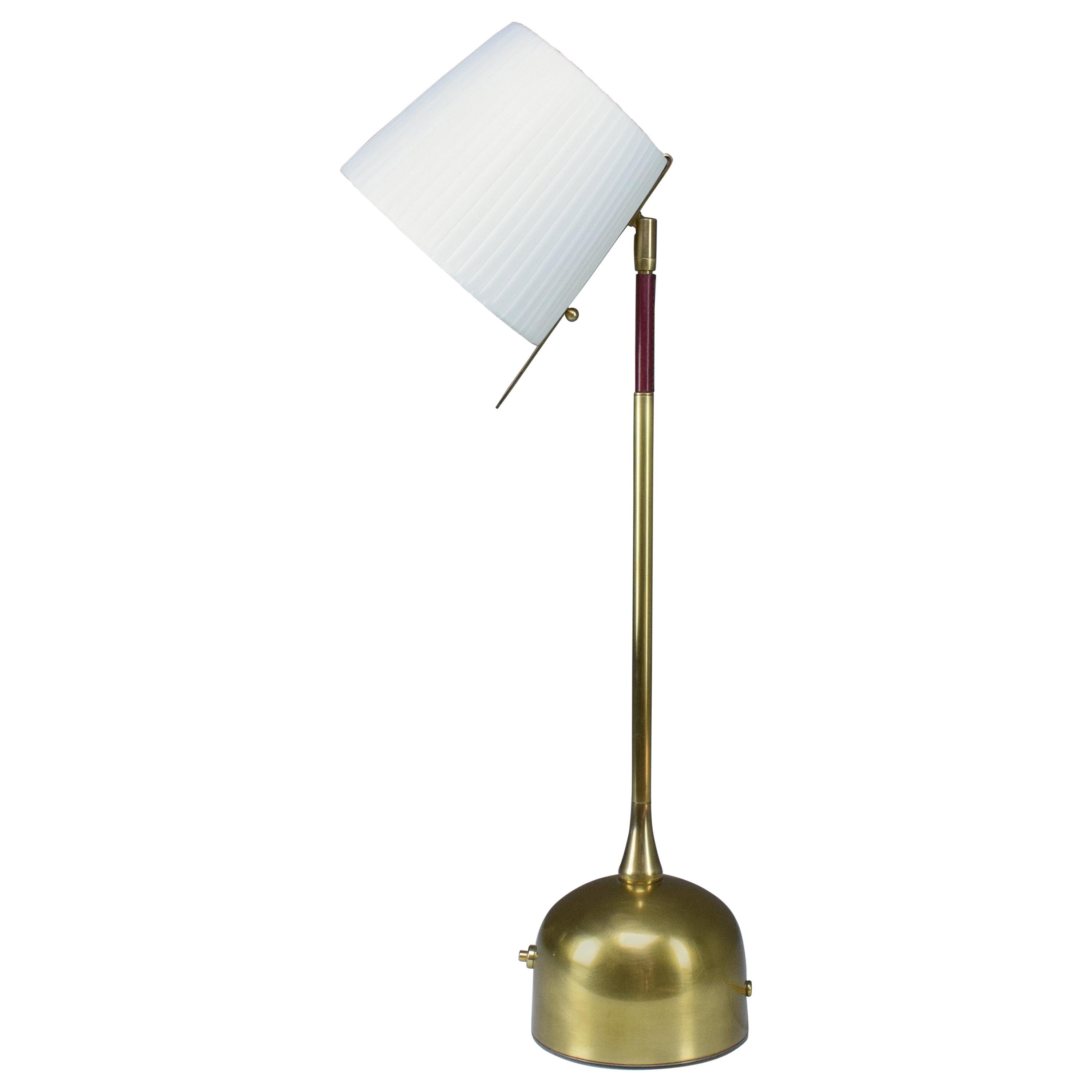 Infinitus Contemporary Brass Table Lamp, Flow Collection