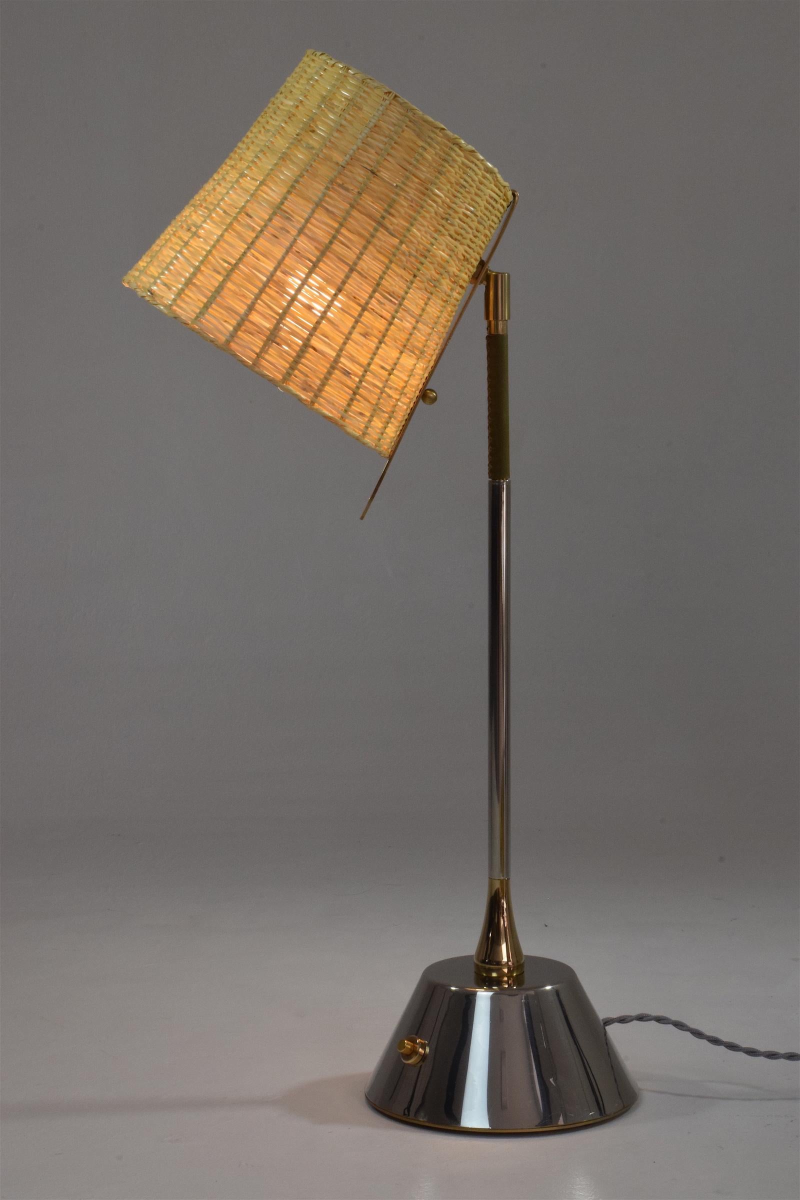 Hand-Knotted Infinitus-II Contemporary Handcrafted Articulating Brass Lamp, Flow Collection