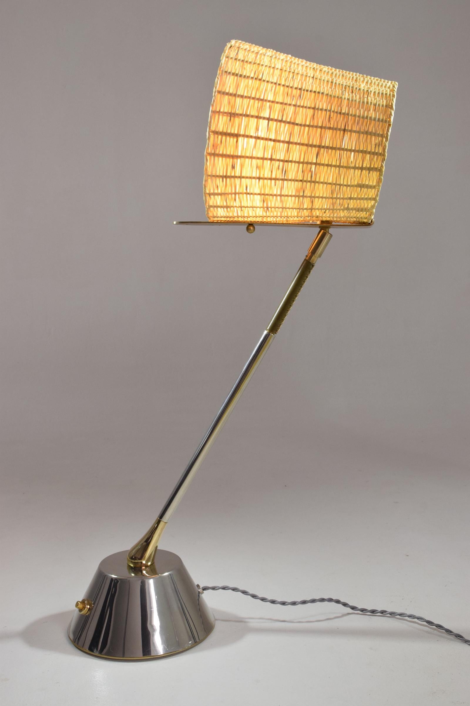 Infinitus-II Contemporary Handcrafted Articulating Brass Lamp, Flow Collection 1