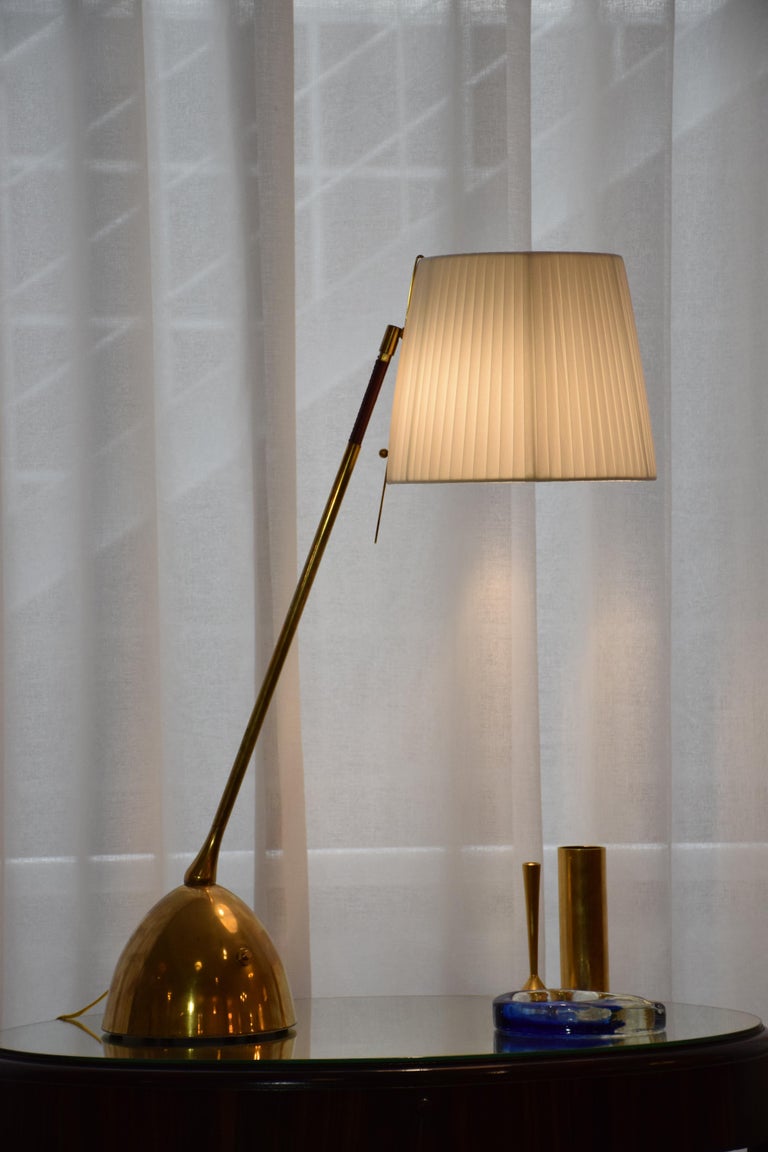 Infinitus-VII Tall Contemporary Brass Articulating Table ...