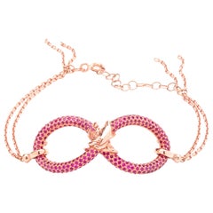 Bracelet Infinity en or rose 18 carats de Lorenzo Quinn