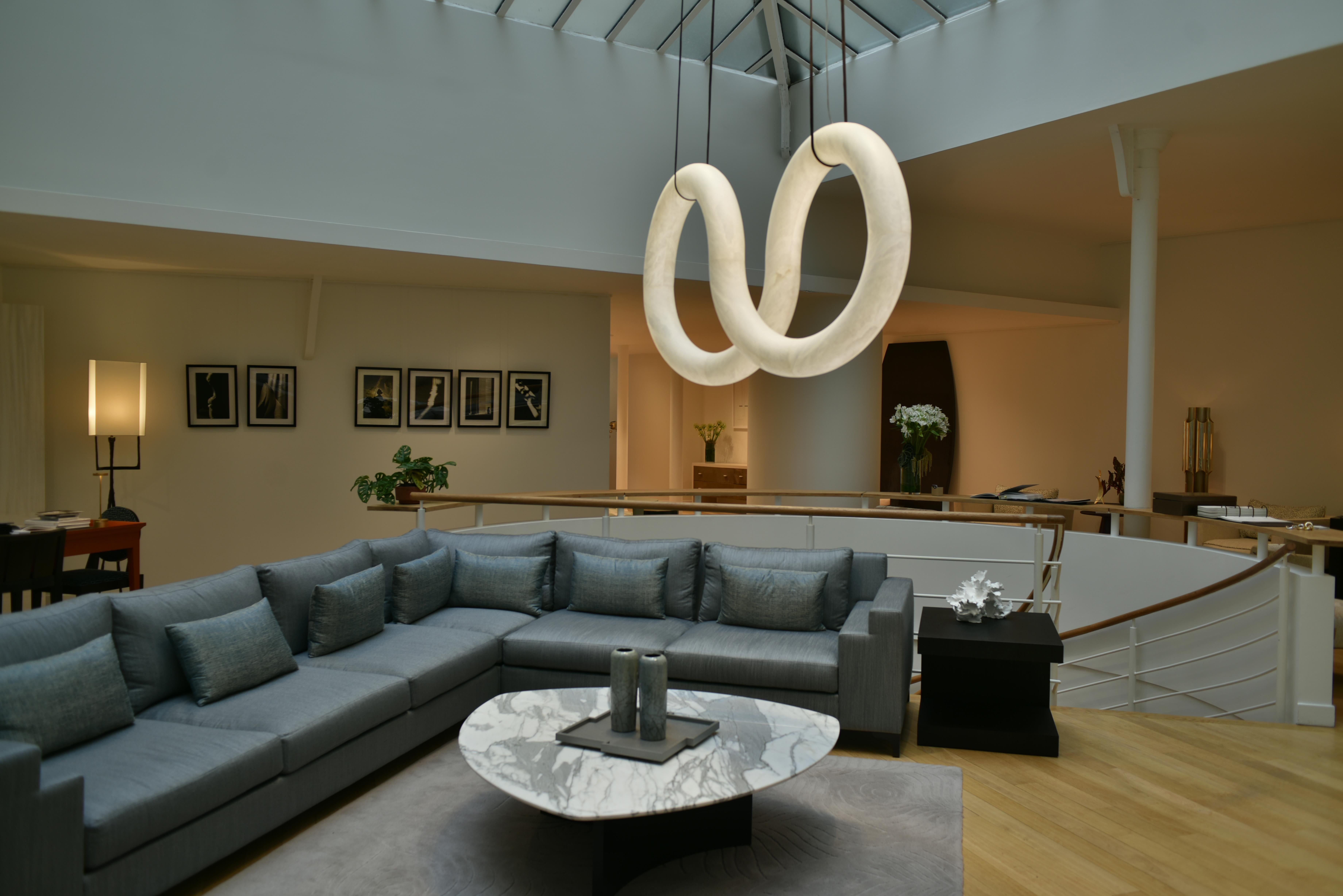 Infinity Alabaster Chandelier by Atelier Alain Ellouz 2